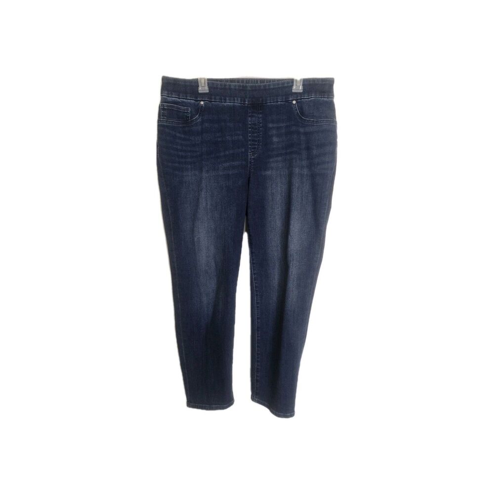 Chico's Pull On Jeans Jegging Ankle Plus Size 3 US Size 16 Blue 39X27 High Rise